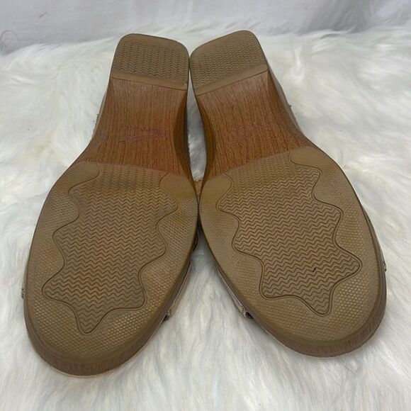 Dansko Beige Nubuck Woodgrain Mule Slide Sandals Sz 40/US. 9.5-10 - Picture 9 of 10